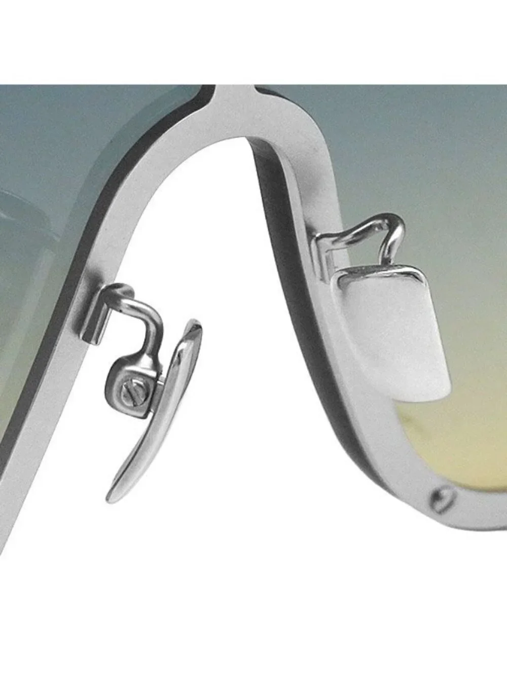 Saint Laurent Sunglasses Shield 90 Nylon Metal Silver Gradation SL Eyewear